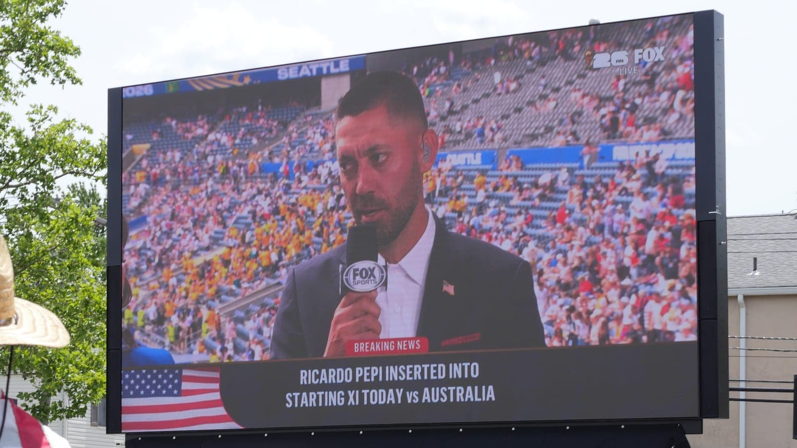 Outdoor LED event screen at a New Jersey event